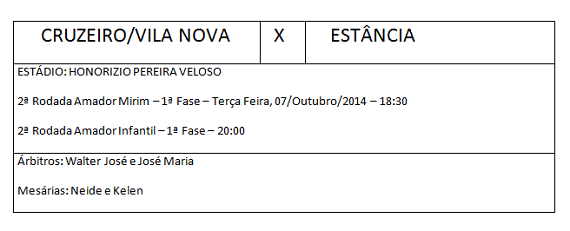 Arbitragem Amador, sábado 04 de Outubro - 3